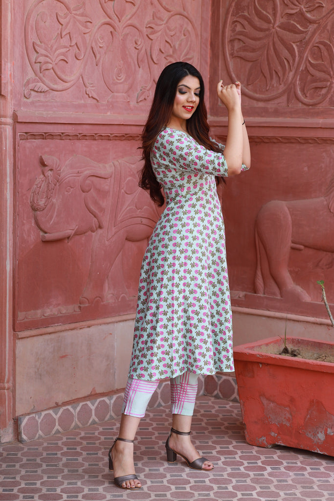 Fancy Angrakha Style Kurti at Rs.480/Piece in kolkata offer by adpsr  fashion private limited